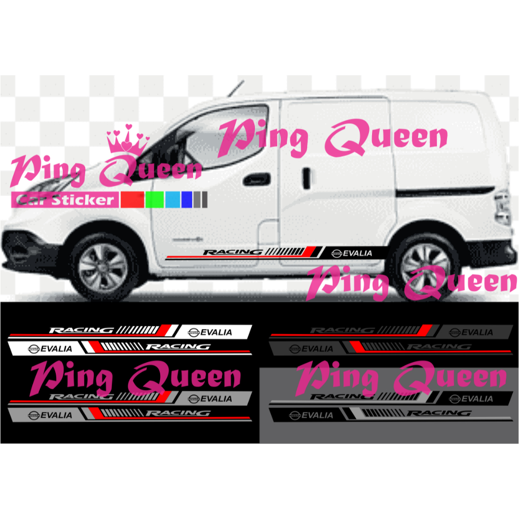 new sticker stiker mobil evalia cutting sticker mobil nissan evalia