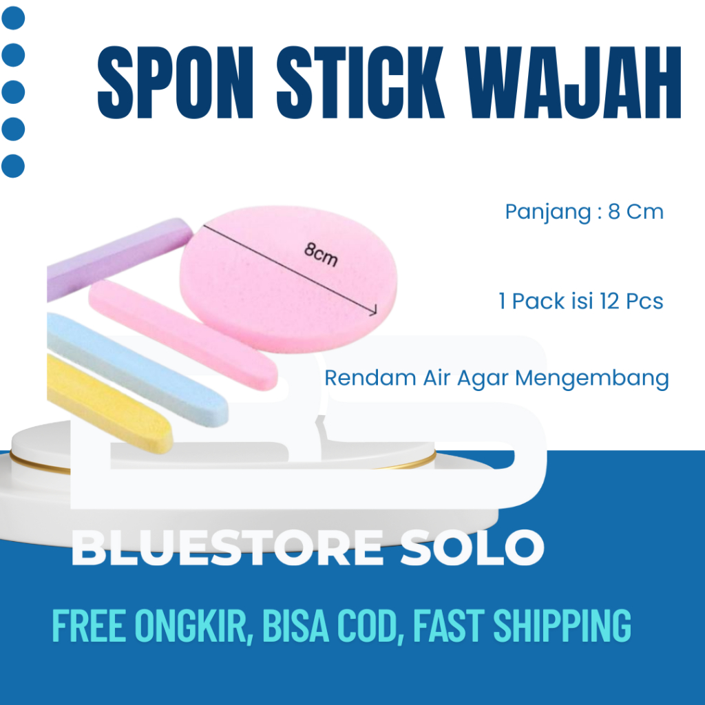 Spon Stik Wajah Facial Sponge Spons Wajah Sponge Kentang Busa Wajah