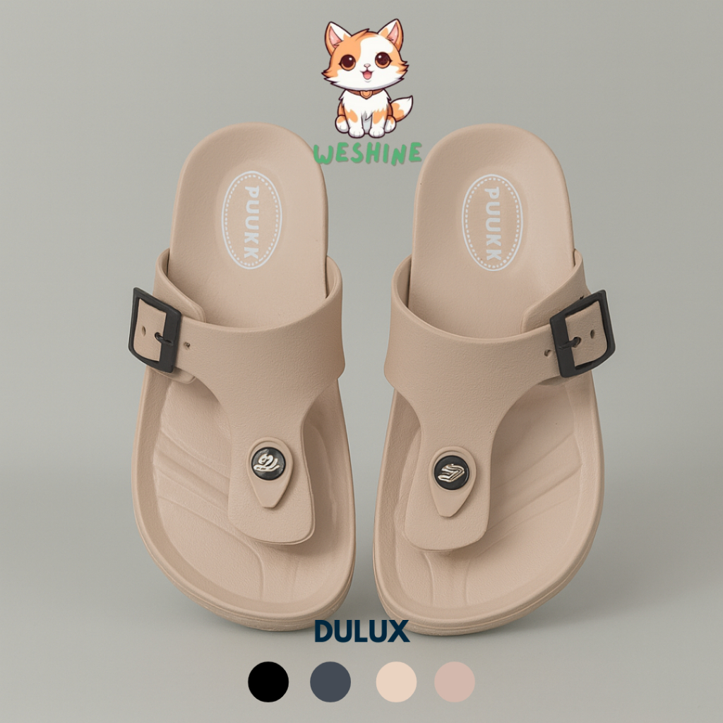 Weshine (Size 24-44) VARO Dulux 213 Sandal Anak Karet Jepit Sandal Wanita Sandal Pria Polos