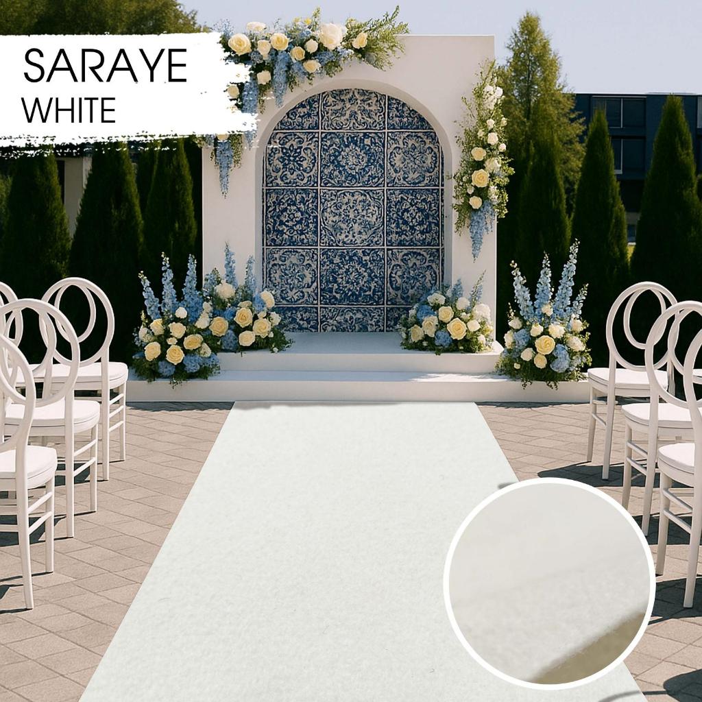 Karpet Wedding Putih SARAYE Karpet Meteran White 1 x 3 Meter Karpet White Karpet Jalan Lebar 3 Meter