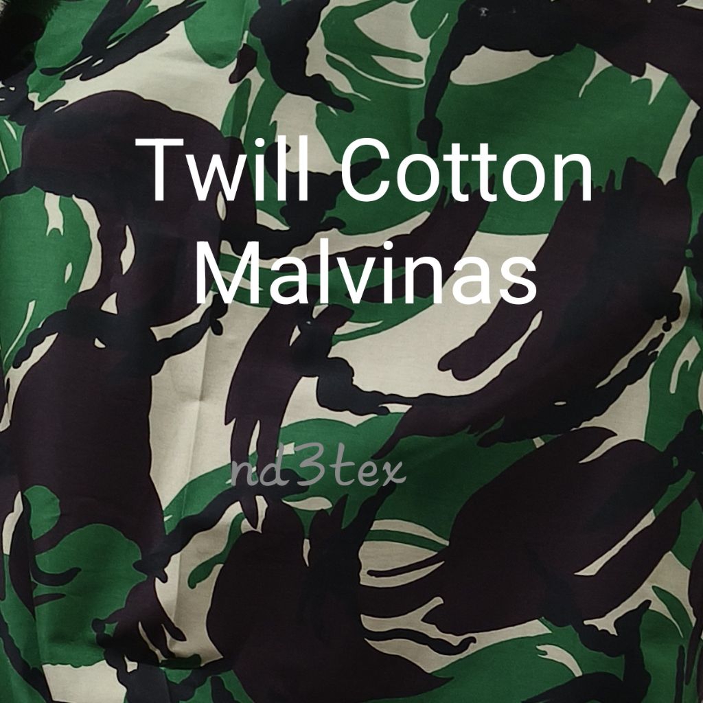 Kain Loreng Malvinas Twill Cotton