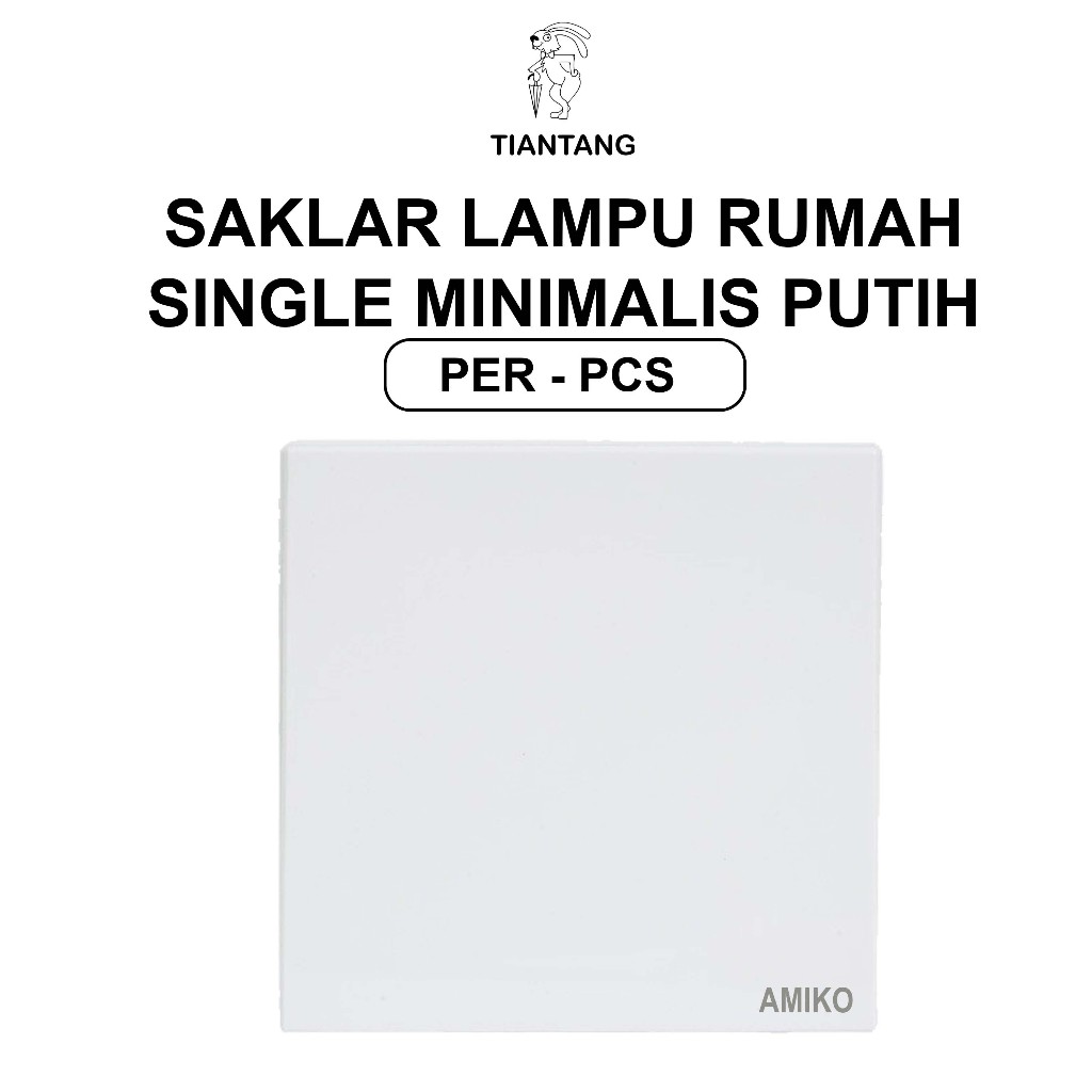 TIANTANG Saklar Lampu Rumahan Modern Minimalis Single Switch White