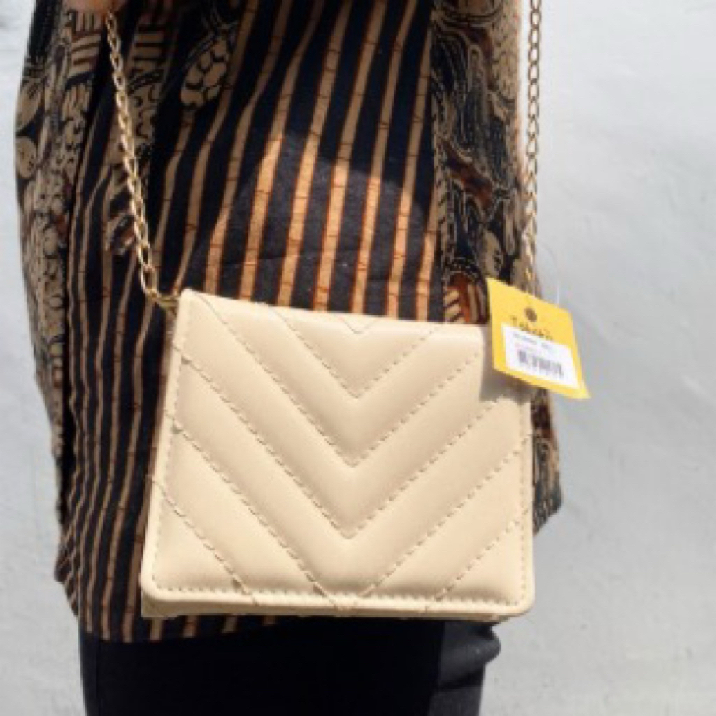 Dompet Selempang Wanita Mini Quilted Chain | Tas Dompet Wanita Tali Rantai