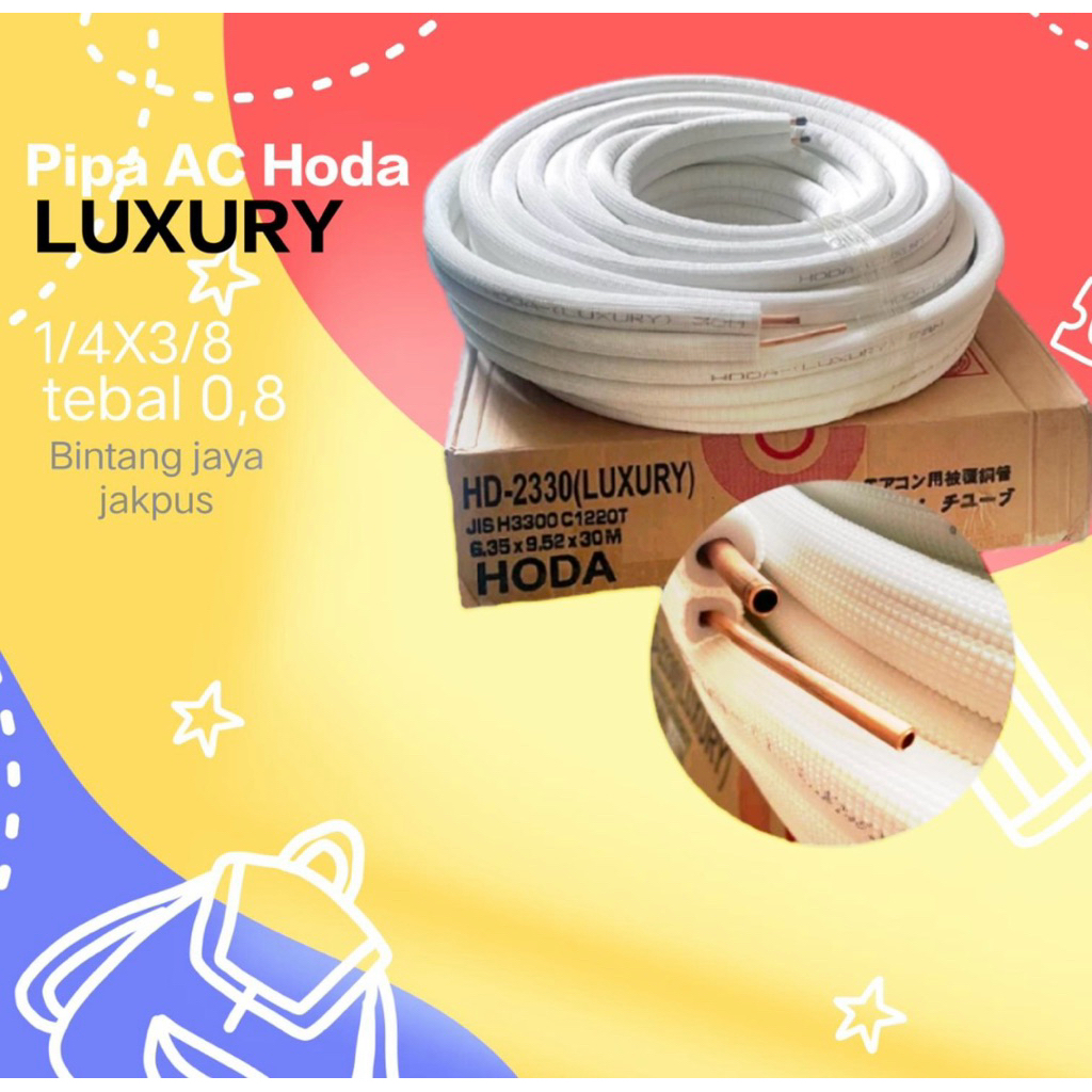 HODA LUXURY PIPA AC selang AC 1/4x3/8 ROLL 2330