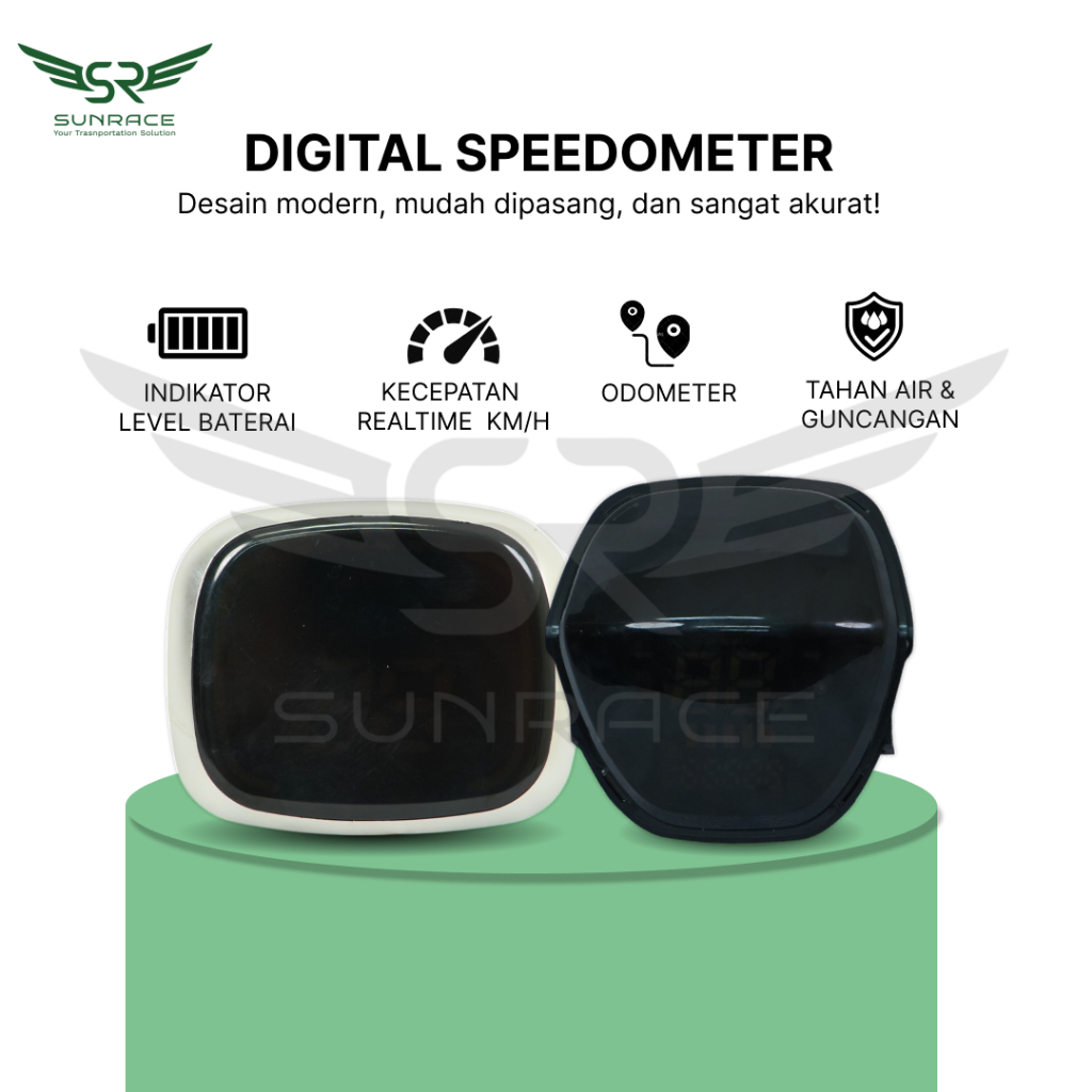 DIGITAL SPEEDOMETER / METER DIGITAL SEPEDA LISTRIK SUNRACE – ORIGINAL UNIVERSAL WATERPROOF