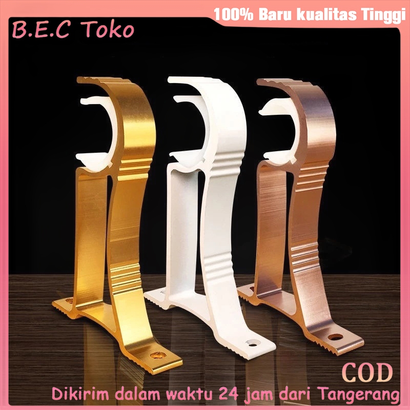 2Pcs Tiang Gorden Bracket / Tiang Gorden Bracket / Hook Penyangga Tiang Batang Gorden