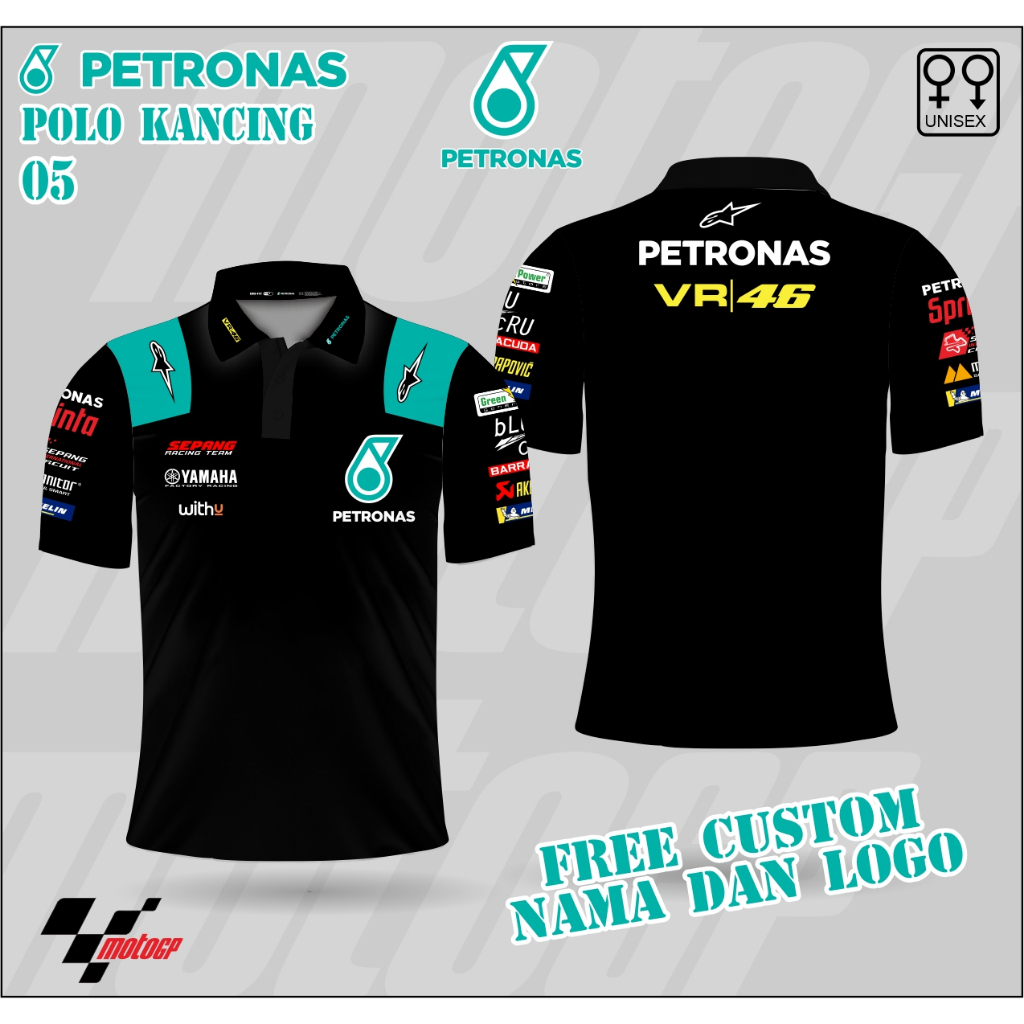jersey motogp crew petronas kerah polo baju motogp petronas crew kaos motogp petronas