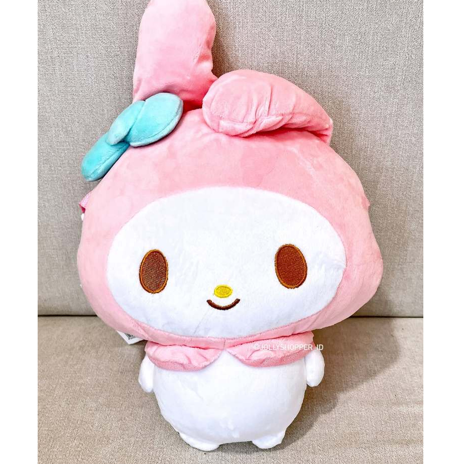 [READY STOCK] Sanrio JAPAN My Melody 2-Way Plushie Sling Bag Backpack Boneka 35cm