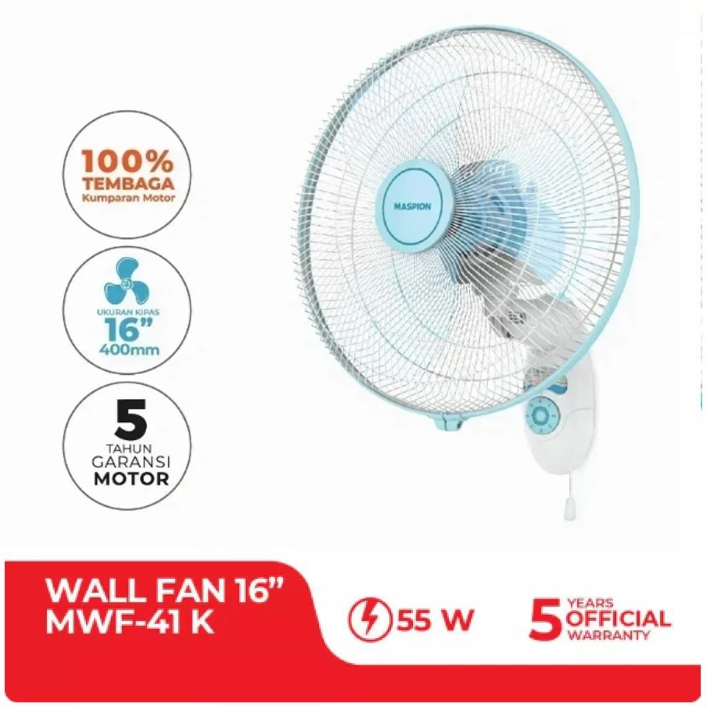 Kipas Angin Maspion wallfan 16" MWF-41K ( MWF41K )
