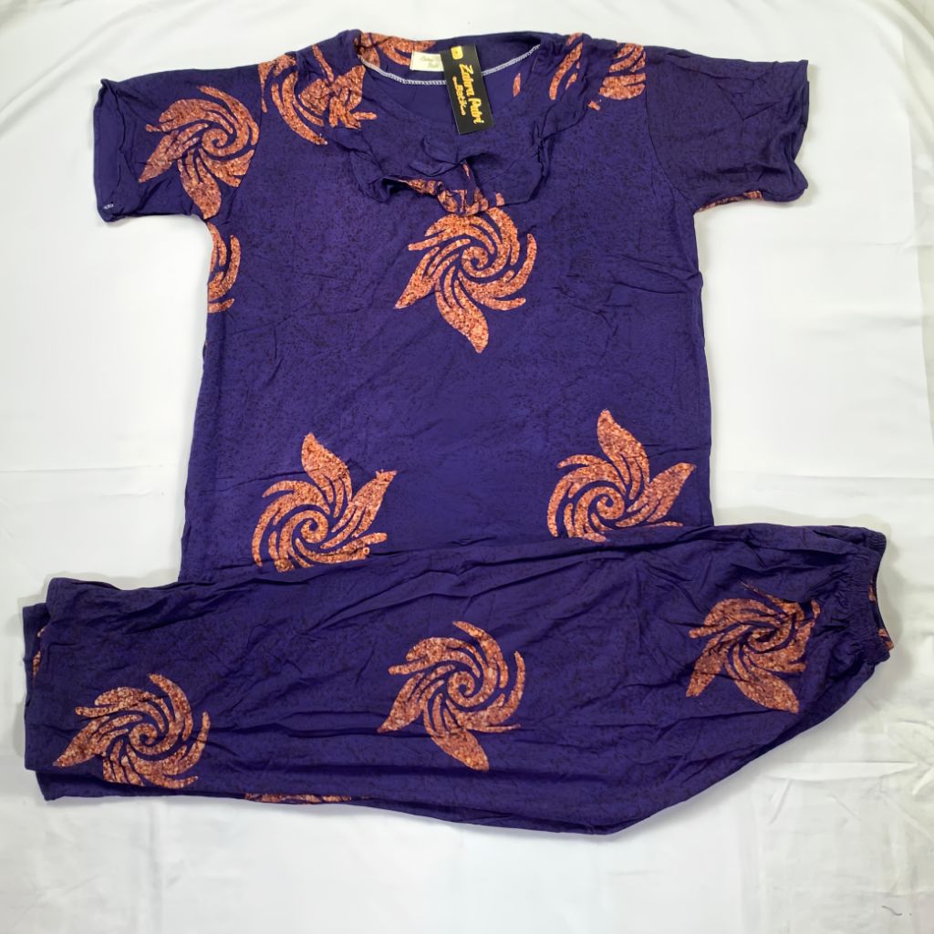 ￼Zahra Putri Batik SETELAN DEWASA LD 110-116 | Pakaian sanan dewasa remaja| cap pincuran mas| ONE SE