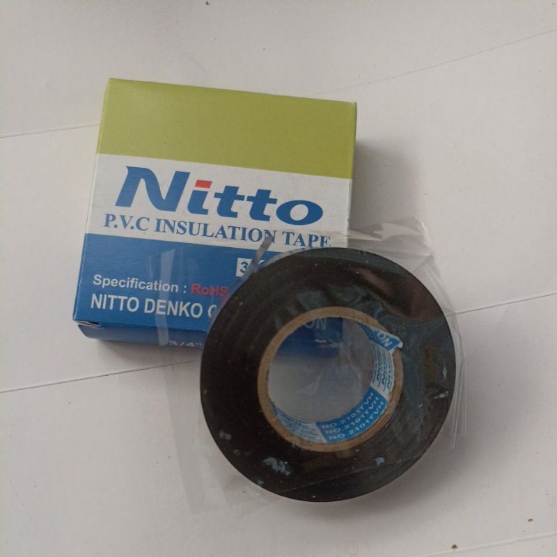 Isolasi Kabel Warna Hitam Merk Nitto / Isolasi Hitam Nitto