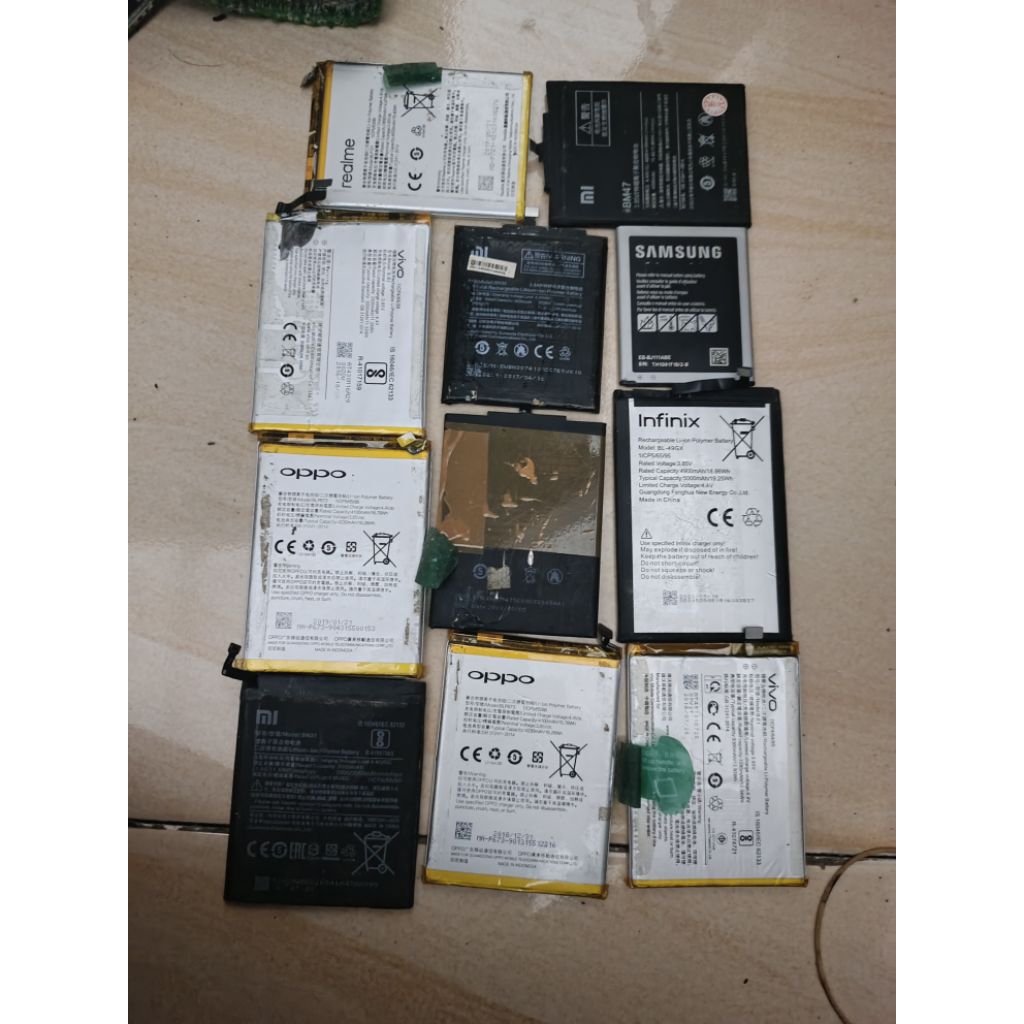 8 BUTIR BATERAI BEKAS GAMBLING COPOTAN