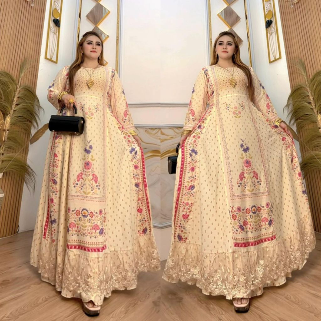 gamis hindi,miwah kw rasa ori,, renda lidah