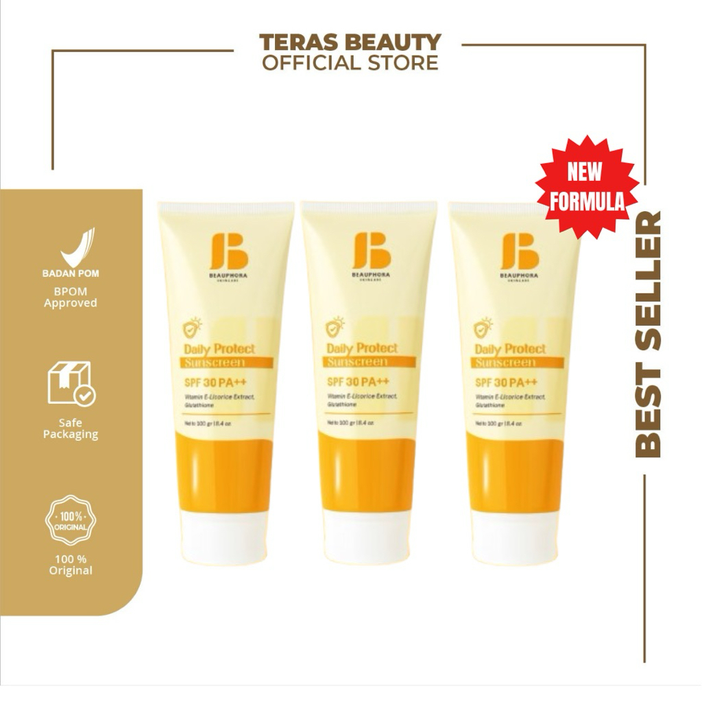 BEAUPHORA SKINCARE- Daily Protect Sunscreen SPF 30 PA +++|Sunscreen dengan SPF 30 PA +++|Sunscreen W