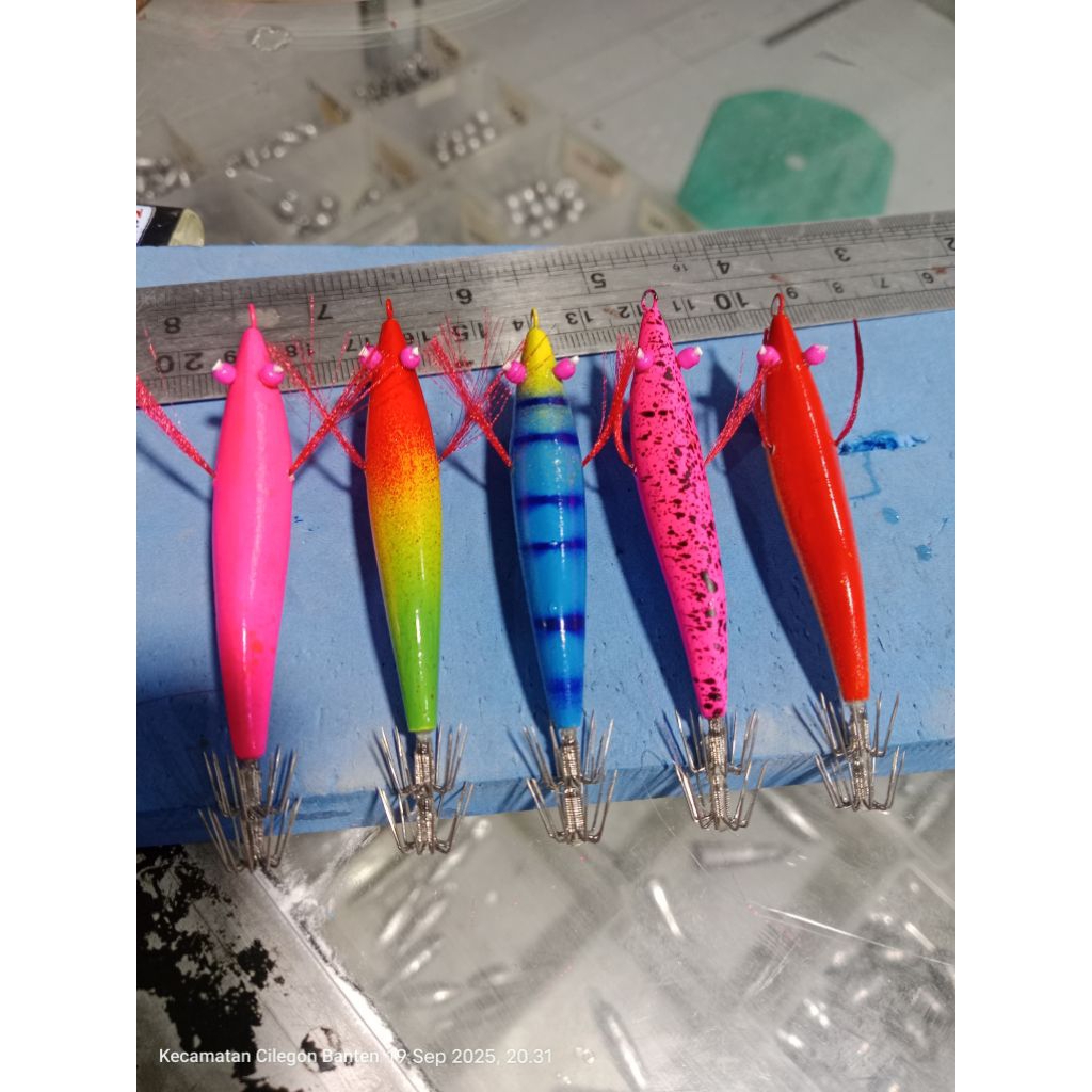 udang udangan kayu pancing cumi