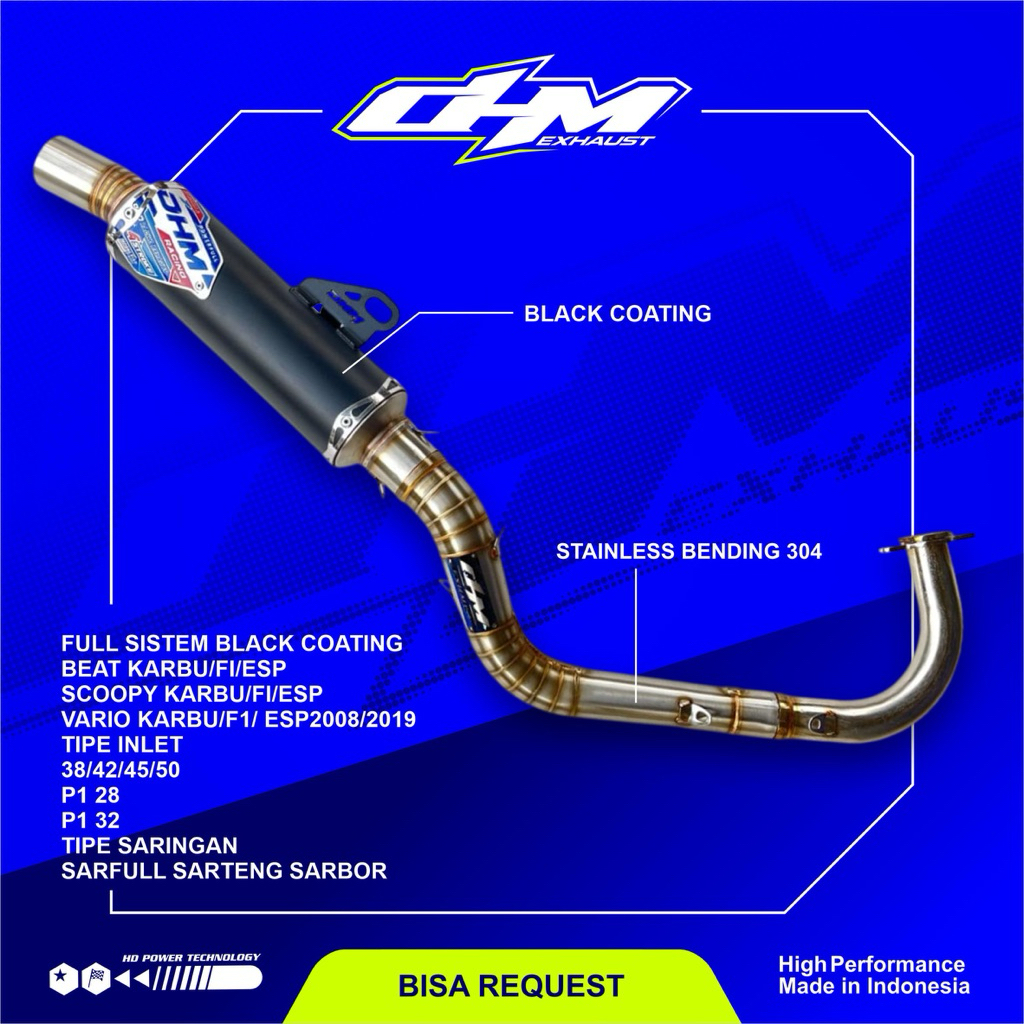 Knalpot Beat/Scoopy/Vario110-130cc TYPE Kawahara Original DHM Racing Exhaust