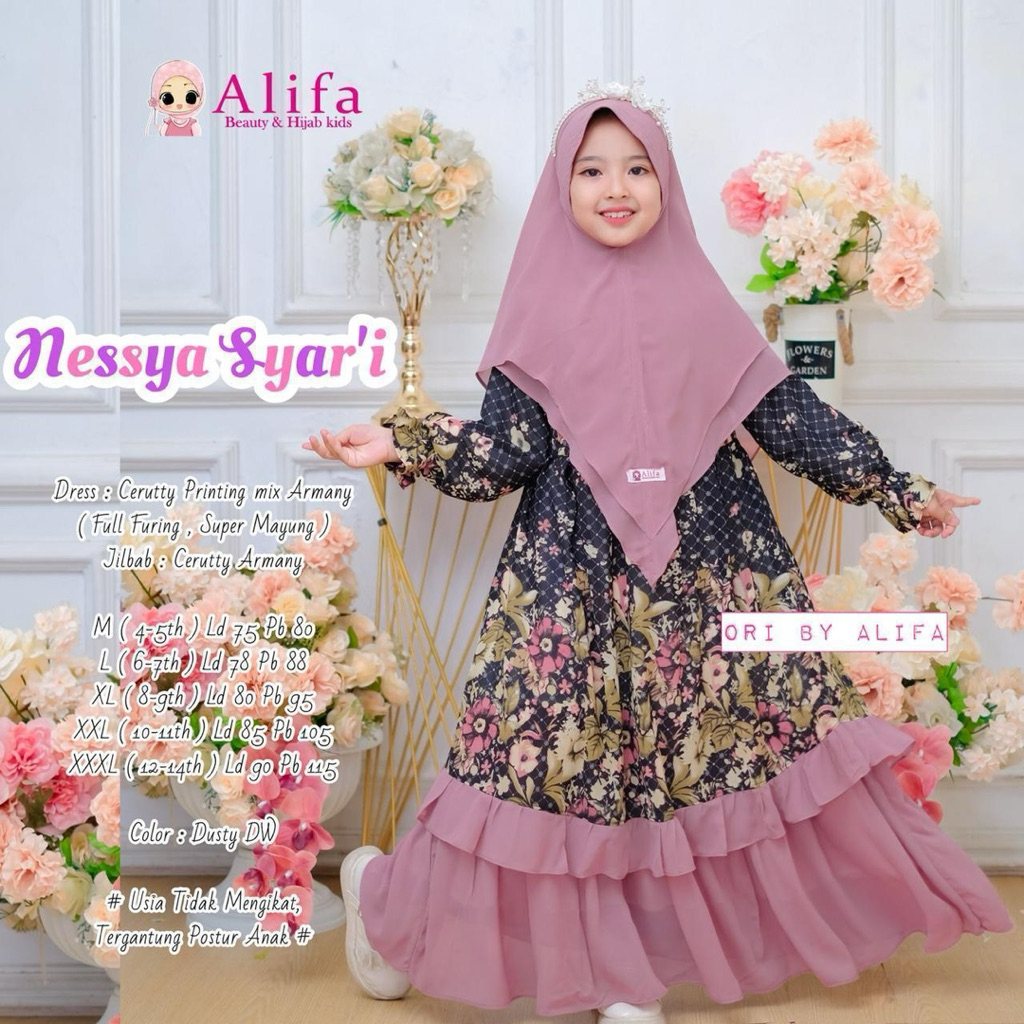 NESSYA SYARI Gamis Anak Murah Gamis Anak Original Alifa Gamis Anak Ori Gamis Anak Syari