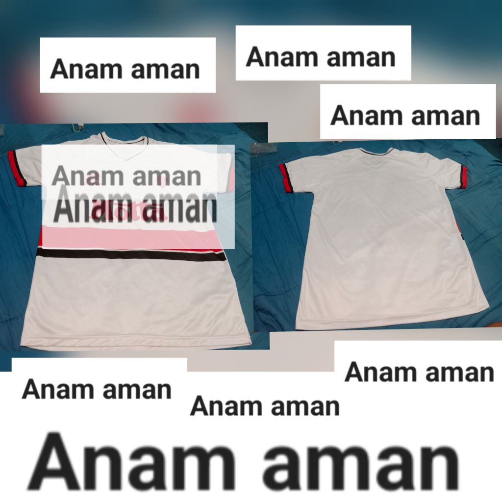 jersey second produk second bekas jersey AC Milan full printing lokal tapi ini ukuran XL ya kecil ya