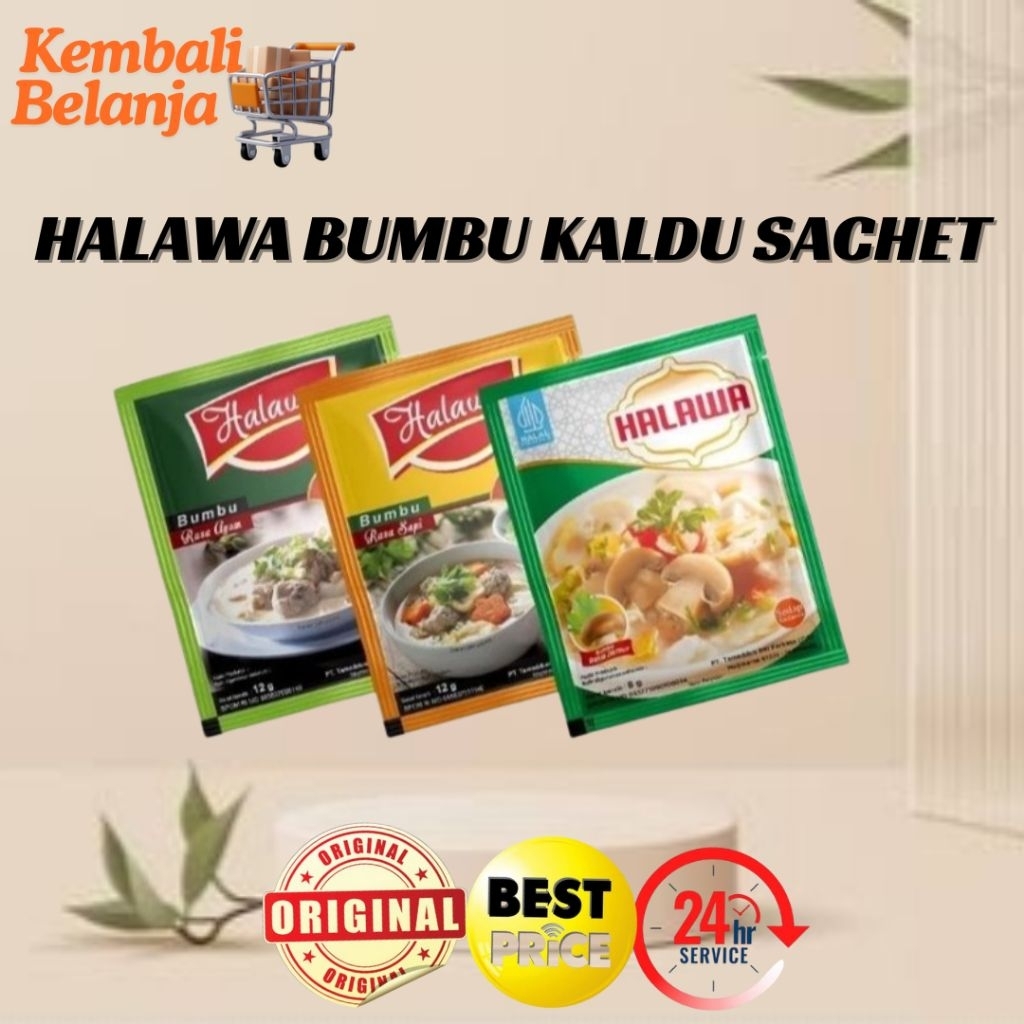 Halawa Bumbu Kaldu Sachet Varian Ayam/ Sapi/ Jamur/ Halawa Penyedap Mpasi/ Halawa Bumbu Masak Sehat/