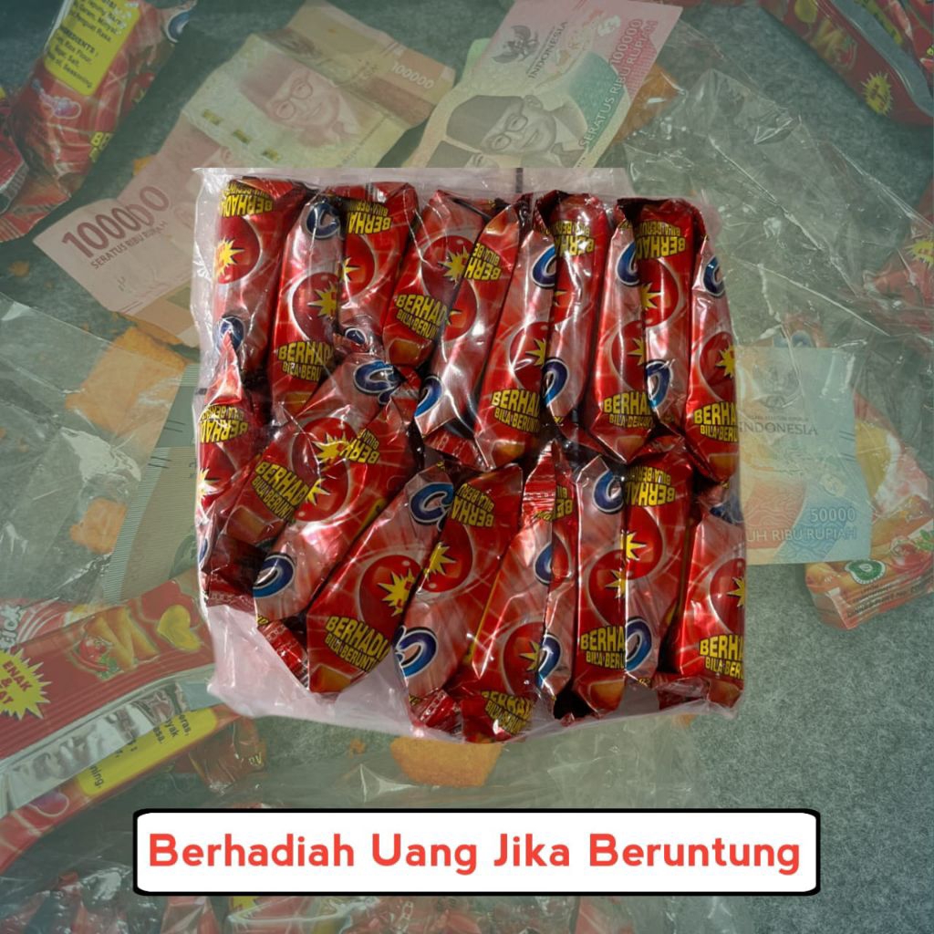 (FREE Buble Wrap) snack ciki cinta berhadiah uang jika beruntung isi 10 pcs