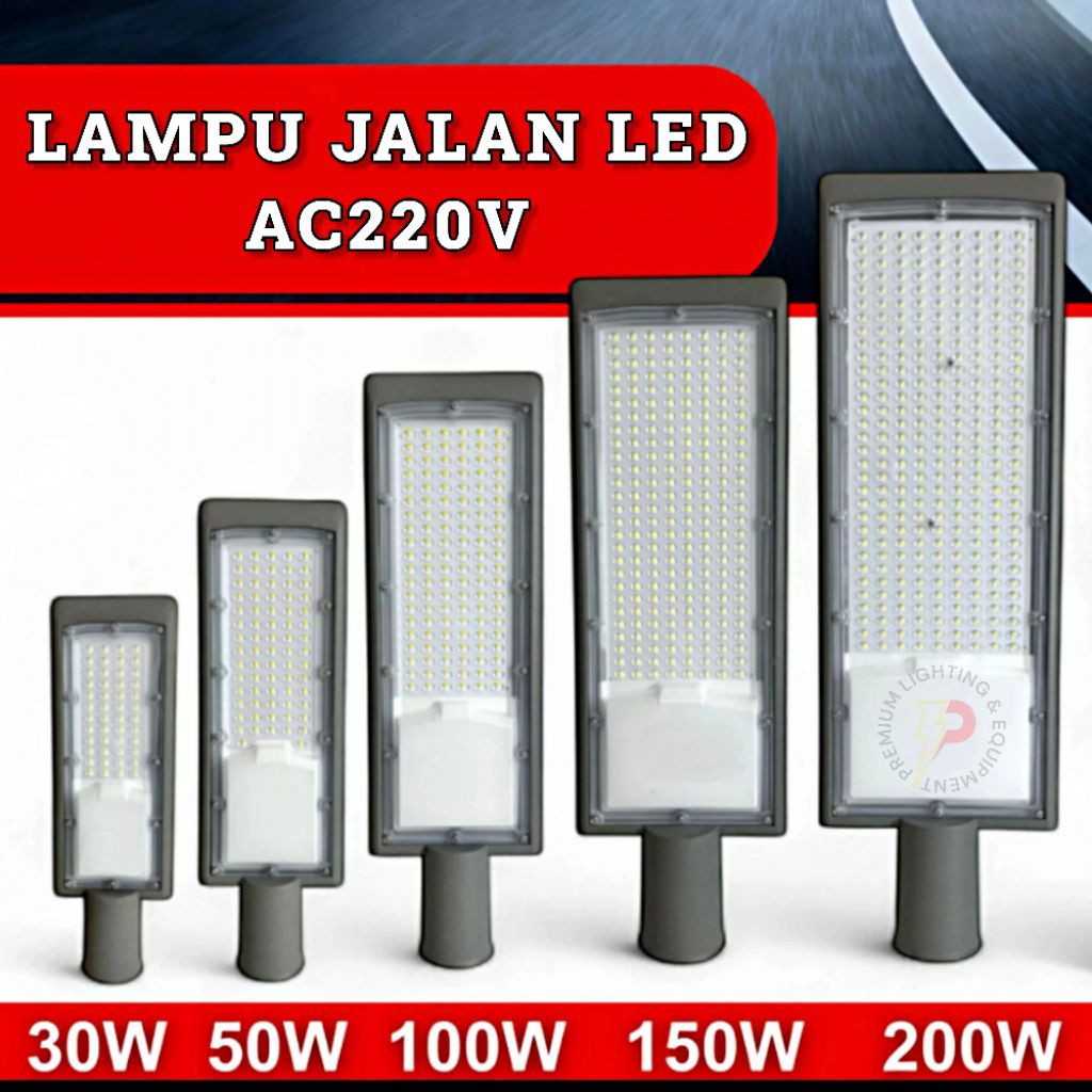 Lampu Jalan PJU LED 30W 50W 100W 150W 200 watt AC220V Putih Kuning