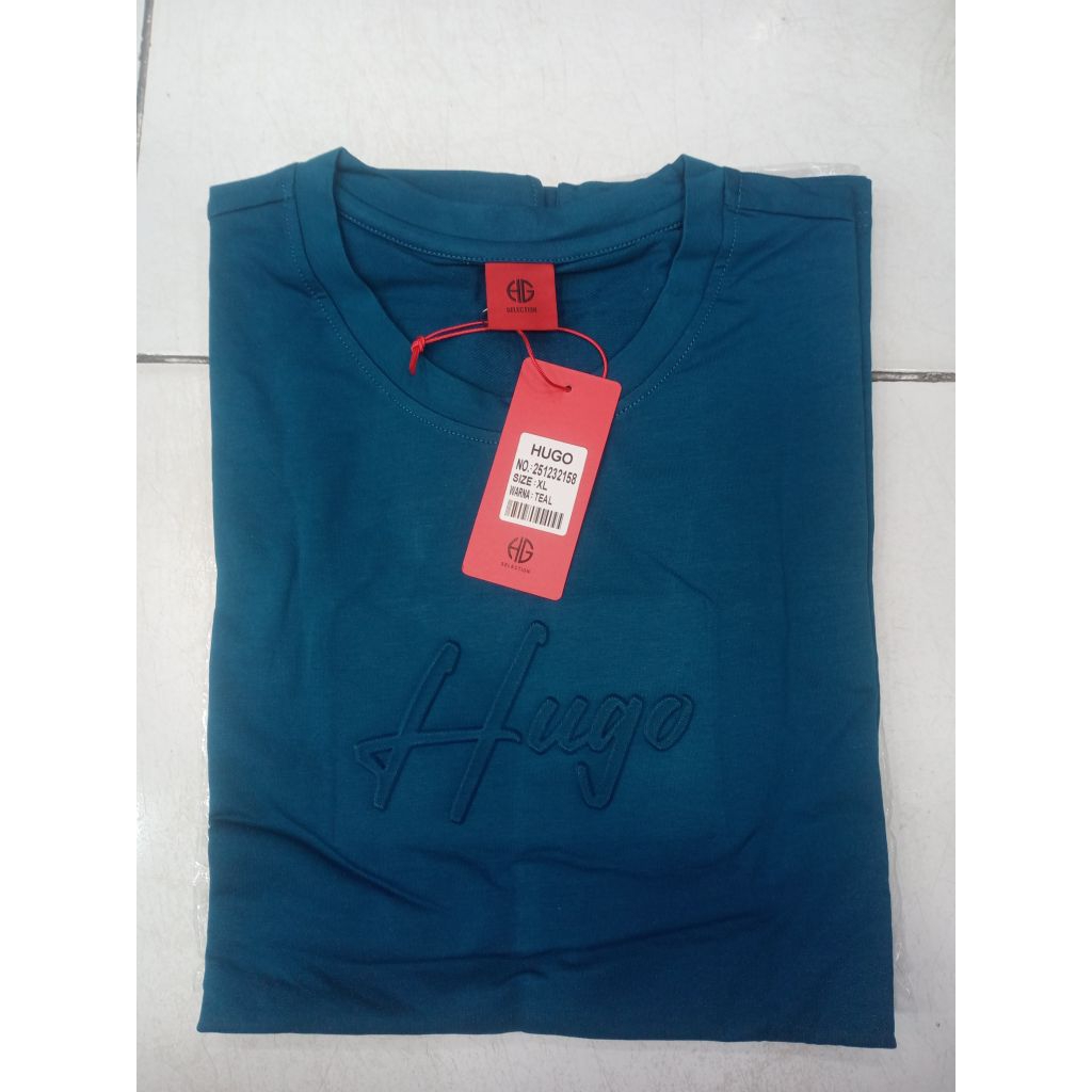 Kaos Hugo Polos Pria Wanita Bahan Premium