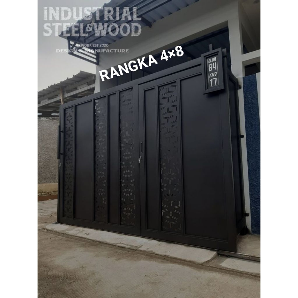 Pagar Minimalis Modern-Pintu Gerbang Besi