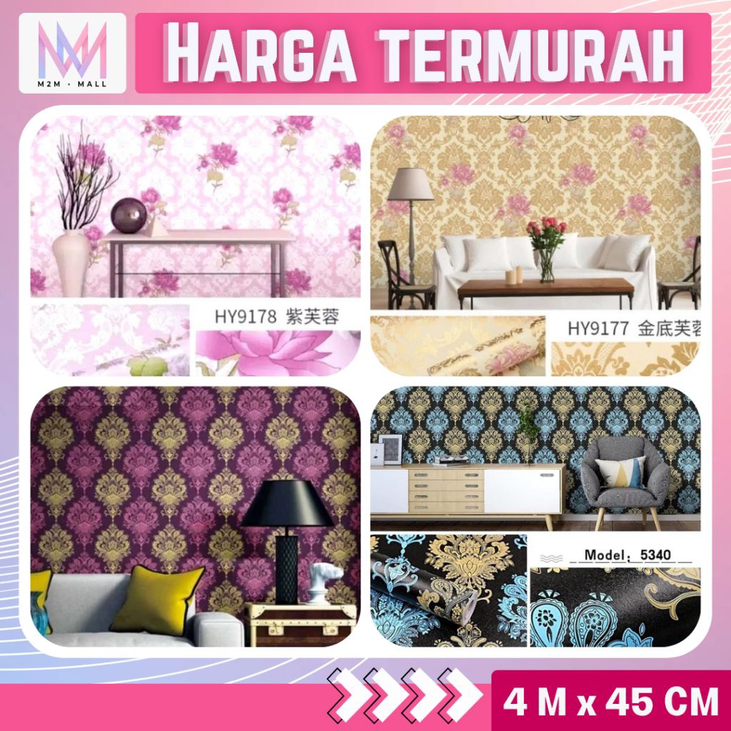 Wallpaper Dinding Motif Batik Wallpaper Dinding Ruang Tamu Wallpaper Dinding Kamar Tidur Wallpaper D