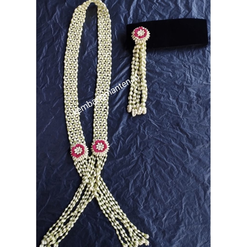 Syal Pria & Gantungan Peci (spesial akad) - ronce bunga melati asli fresh