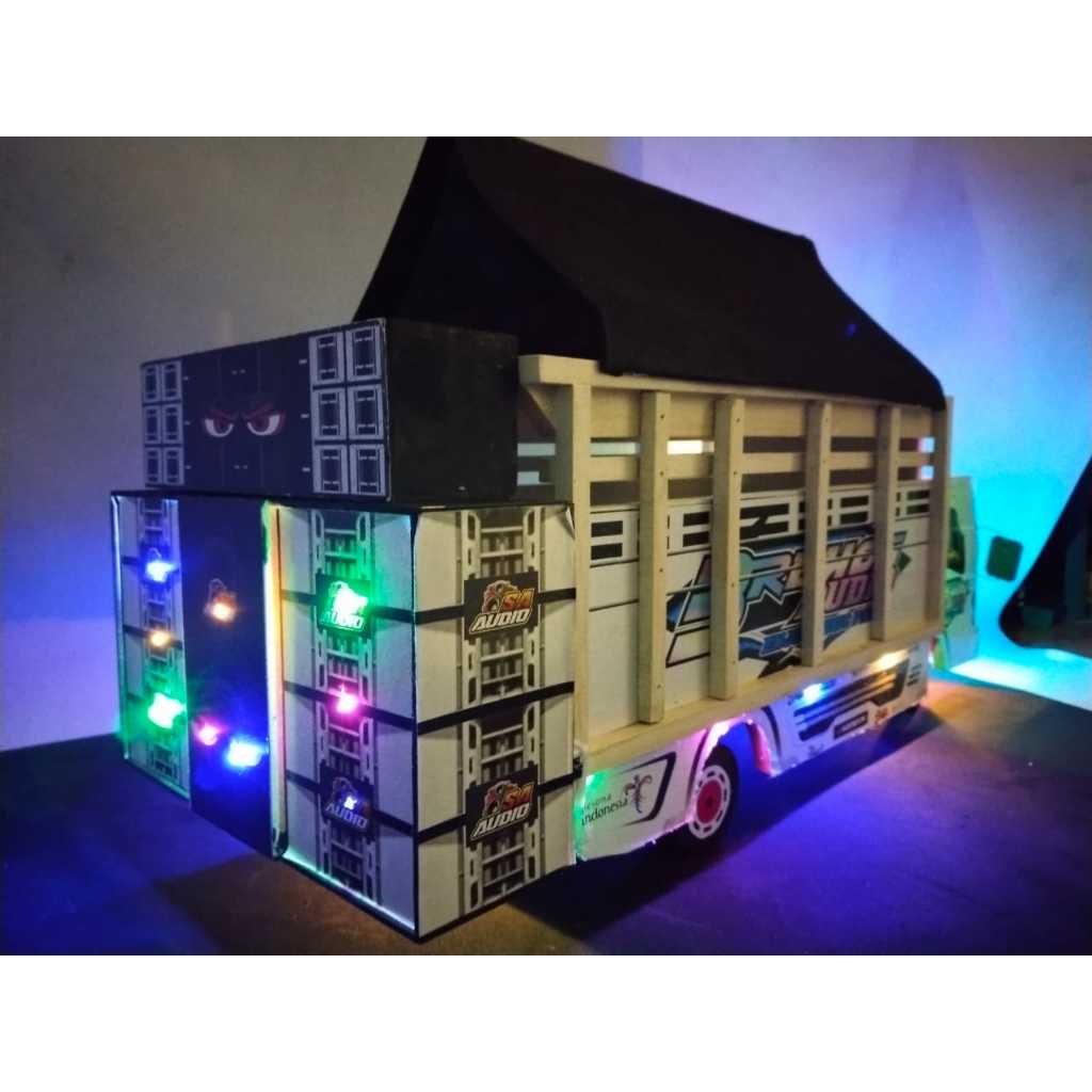 miniatur truk oleng musik blouttoth sound system truk oleng jumbo  miniatur sound system