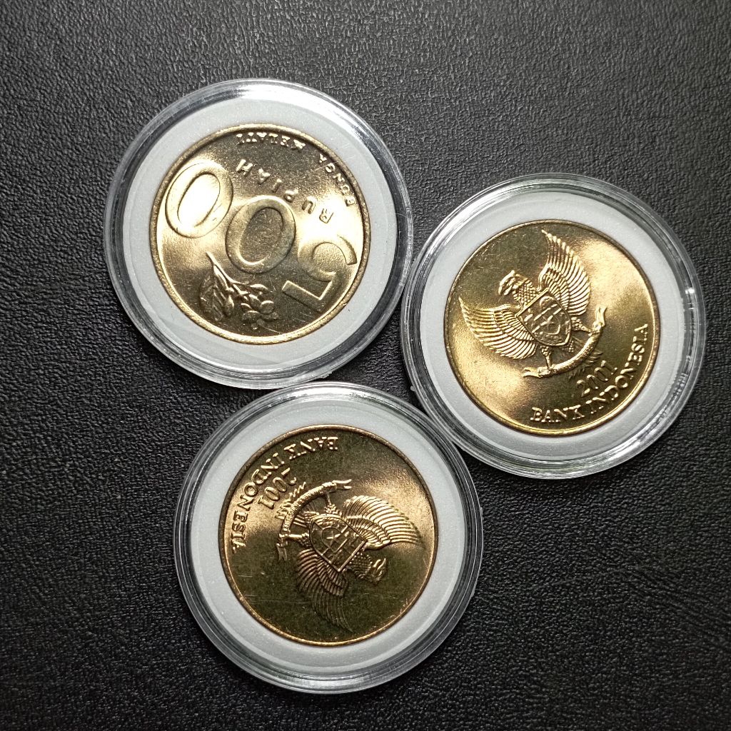 500 rupiah melati kecil uang koin baru luster asli bonus kapsul