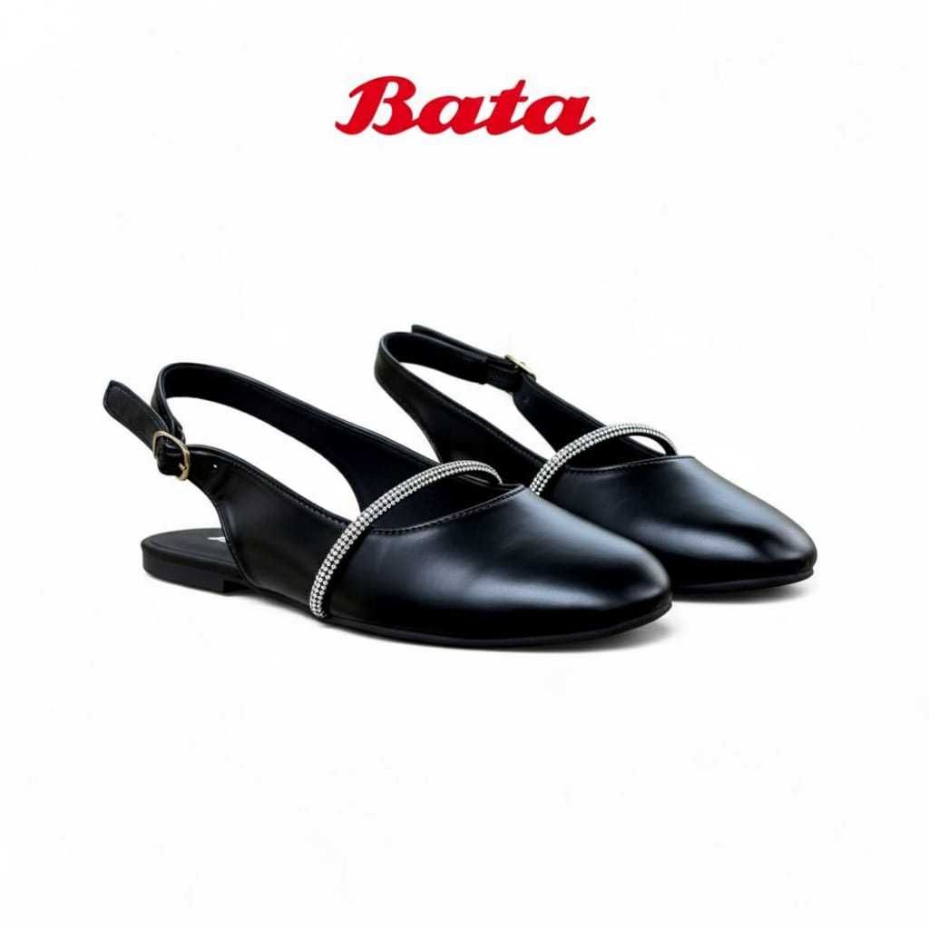 BATA - Sepatu Sandal Flat Shoes Beige Wanita Mary Jane Tali Loafers Santai