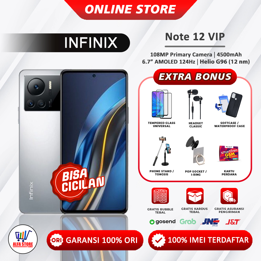 infinix note12vip ram 8/256gb note 12vip note 12 vip garansi resmi