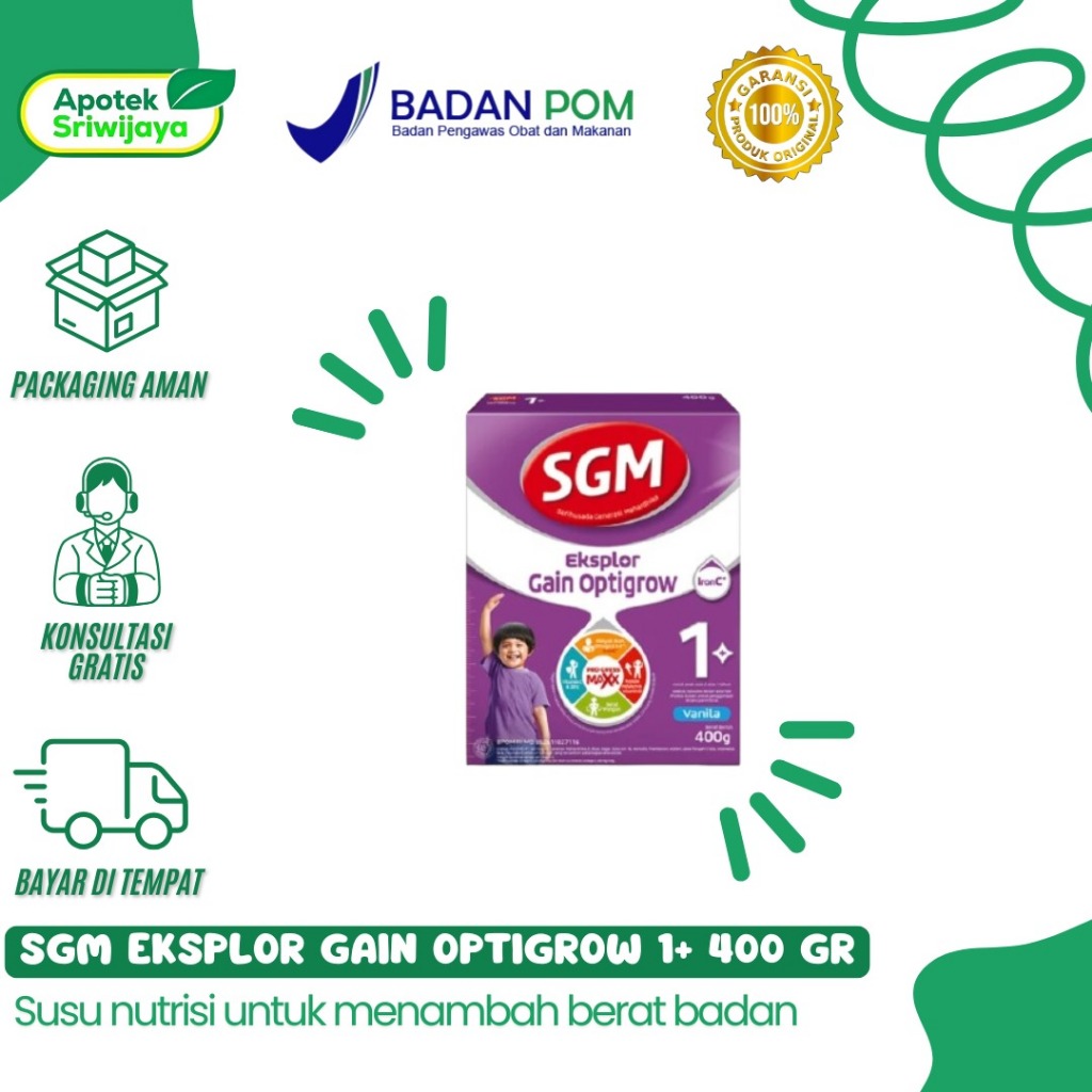SGM Eksplor Gain Optigrow 1+ Vanila - ananda gain 100 0 - 12 bulan 400gr / 800gr