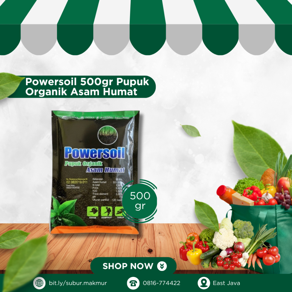 Powersoil (Pupuk Organik Asam Humat) 500gr / Asam Humat