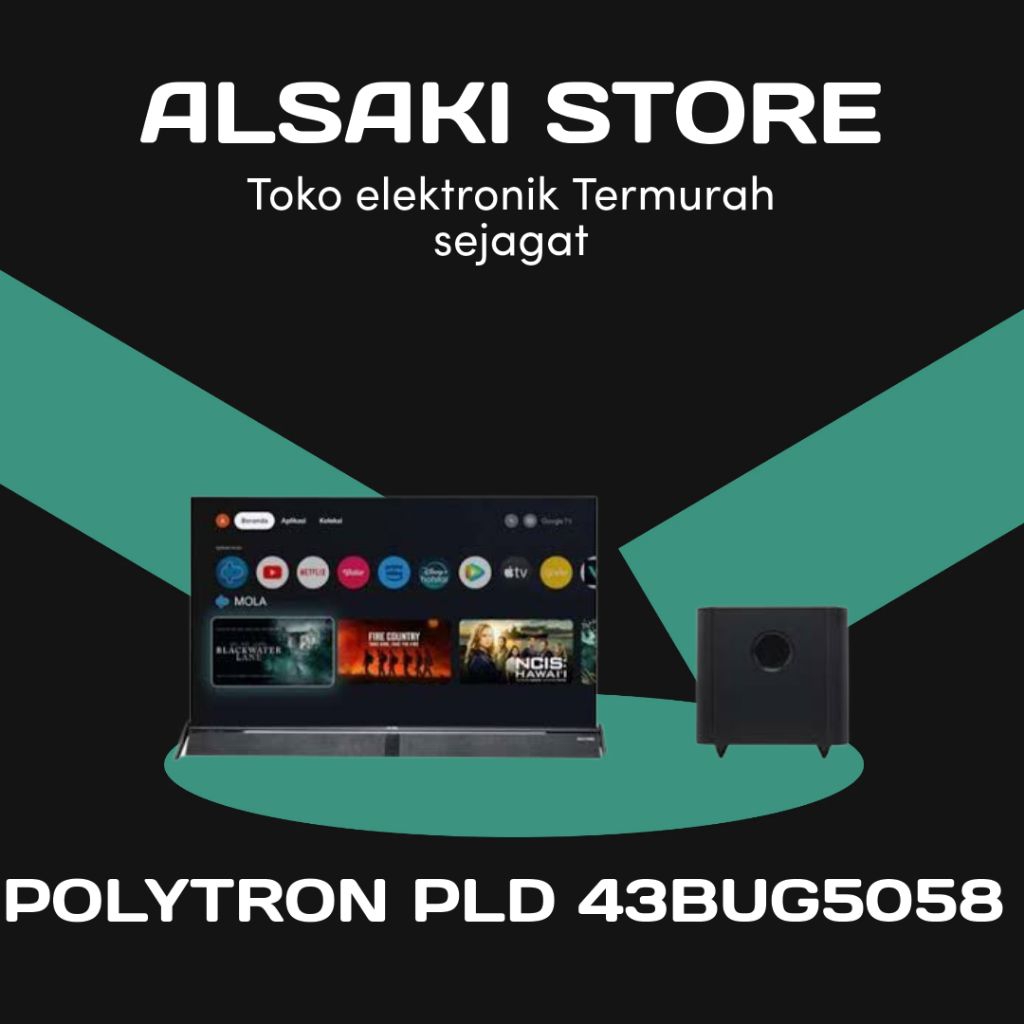 POLYTRON 43BUG5058 4K GOOGLE TV SOUNDBAR 43 inch