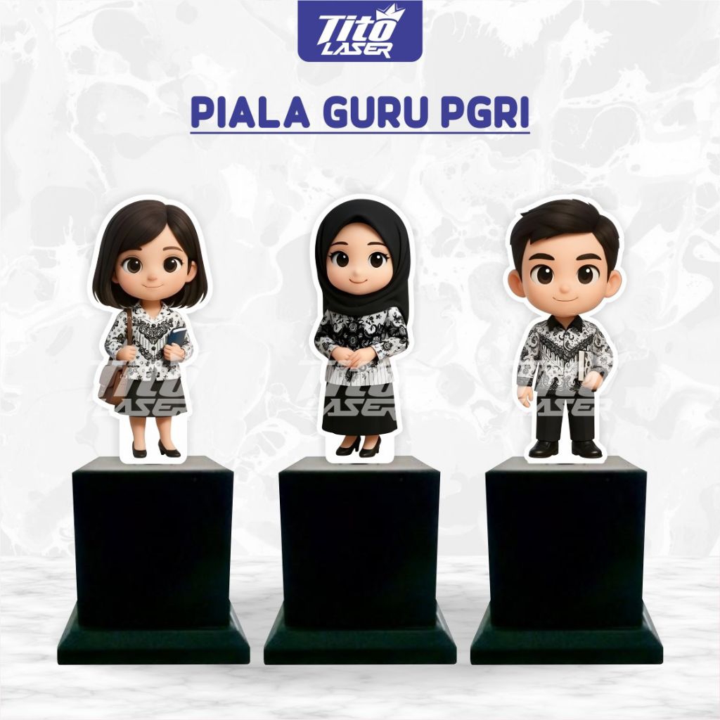 Piala Akrilik Guru PGRI - Plakat Akrilik Guru PGRI - Piala Akrilik Hari Guru