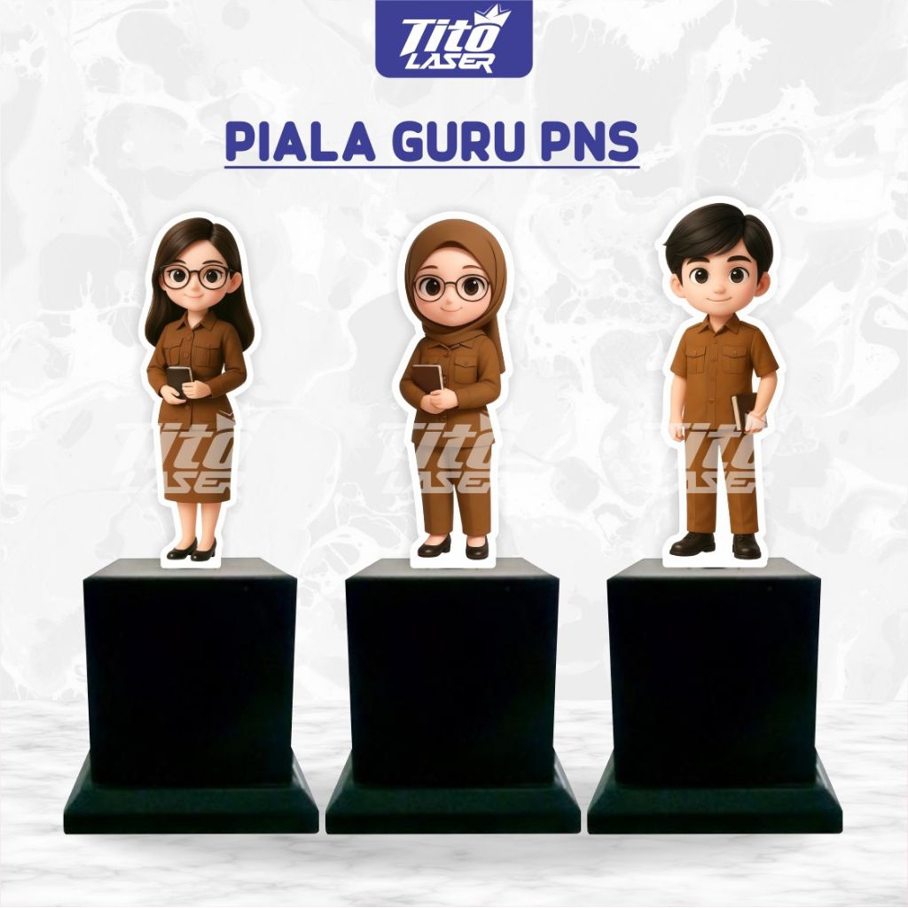 Piala Akrilik Guru PNS - Plakat Akrilik Guru PNS - Piala Hari Guru - Plakat Hari Guru