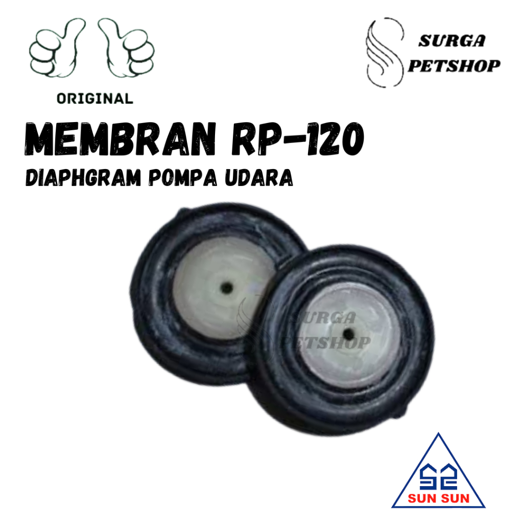 Karet Spare Part Sunsun Membran RP 120 Air Pump Aerator Kolam Ikan Aquarium Diaphgram Pompa Udara RP
