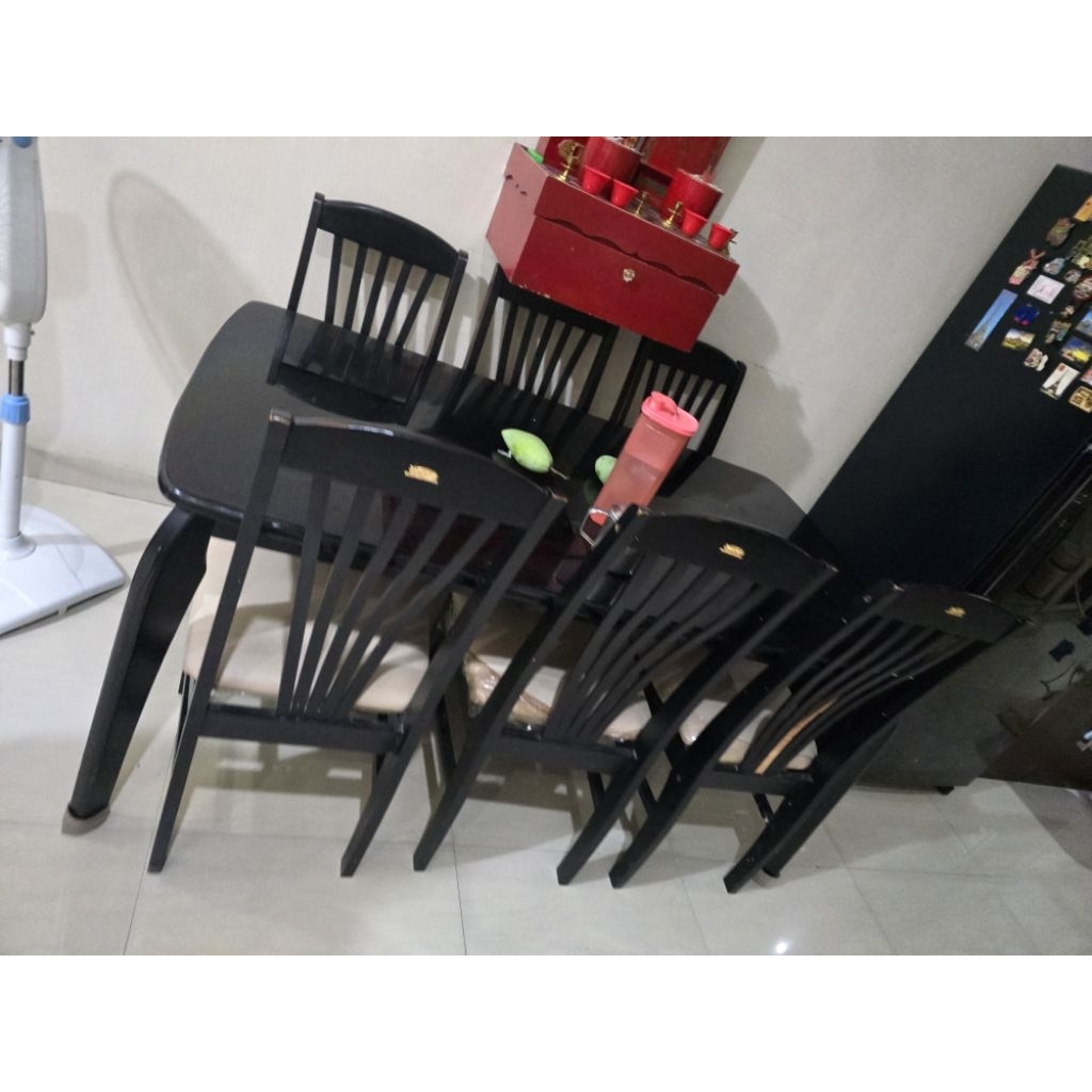 meja dapur set meja makan set dinning table set preloved bekas