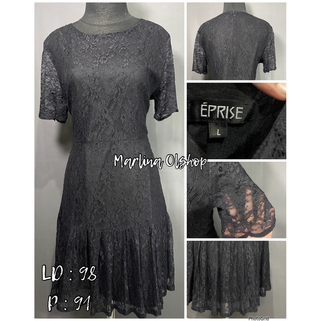 Dress Brokat Hitam