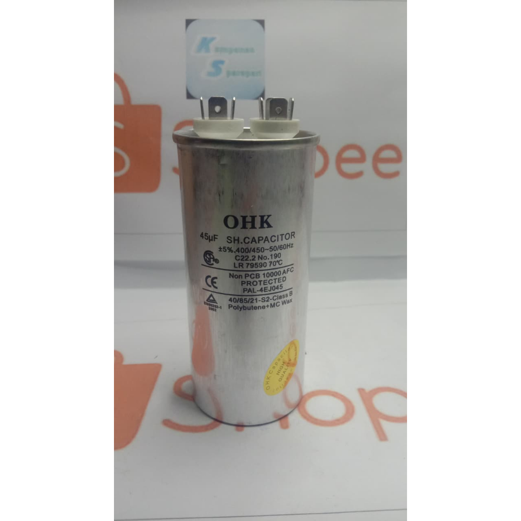 CAPACITOR 45 UF/KAPASITOR AC 45 UF