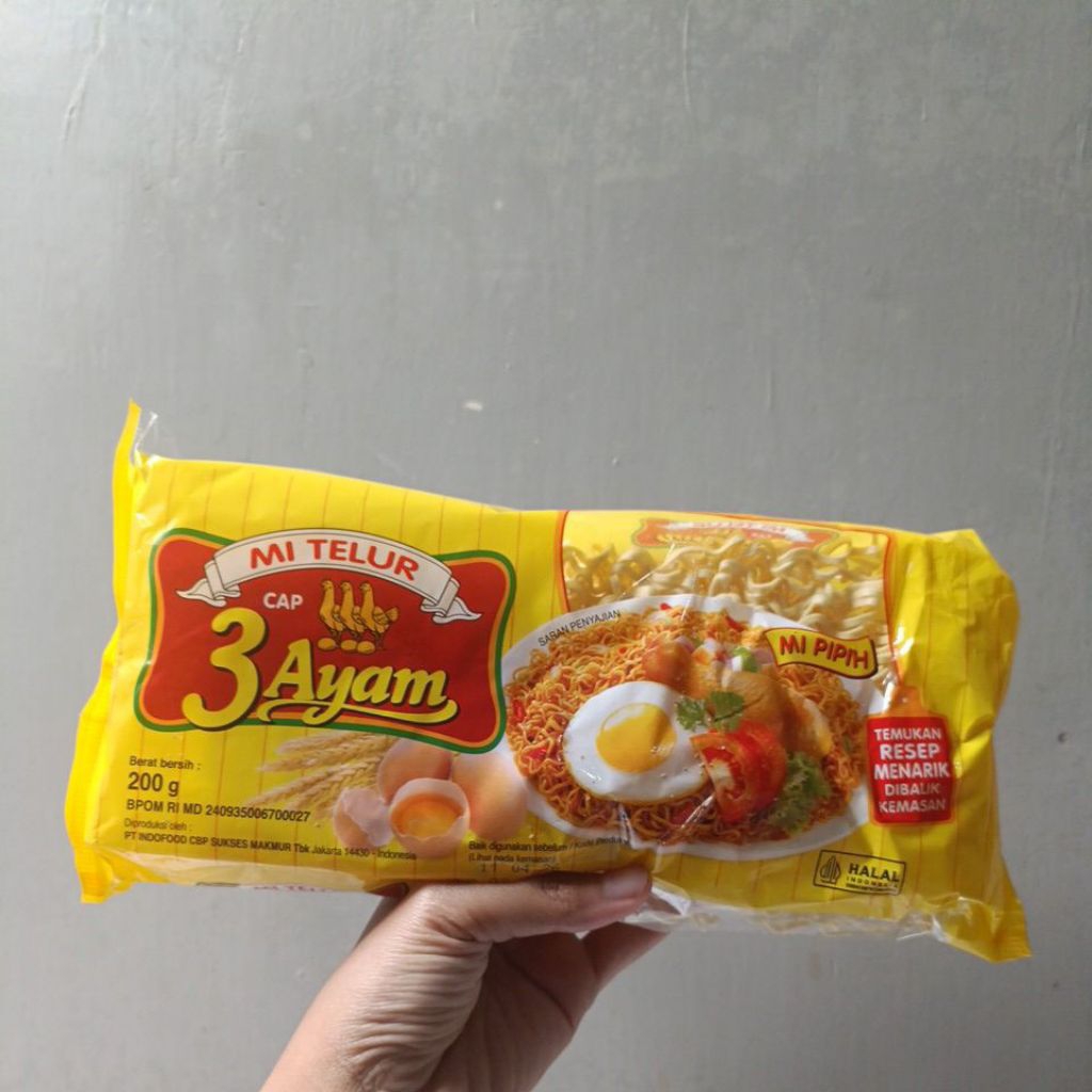 

Mi Telur Cap 3 Ayam 200gr