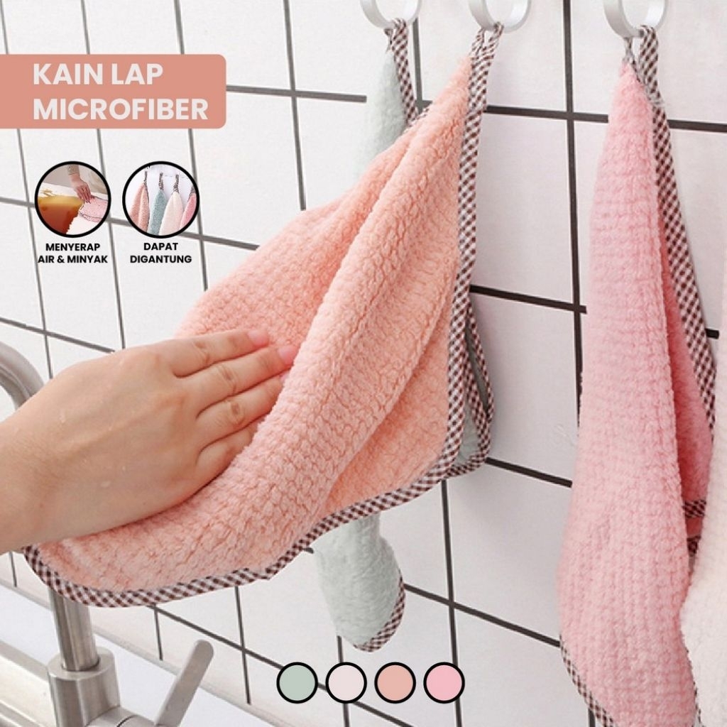 kain lap microfiber gantung / kain lap lembut serbaguna / kain lap microfiber serbaguna