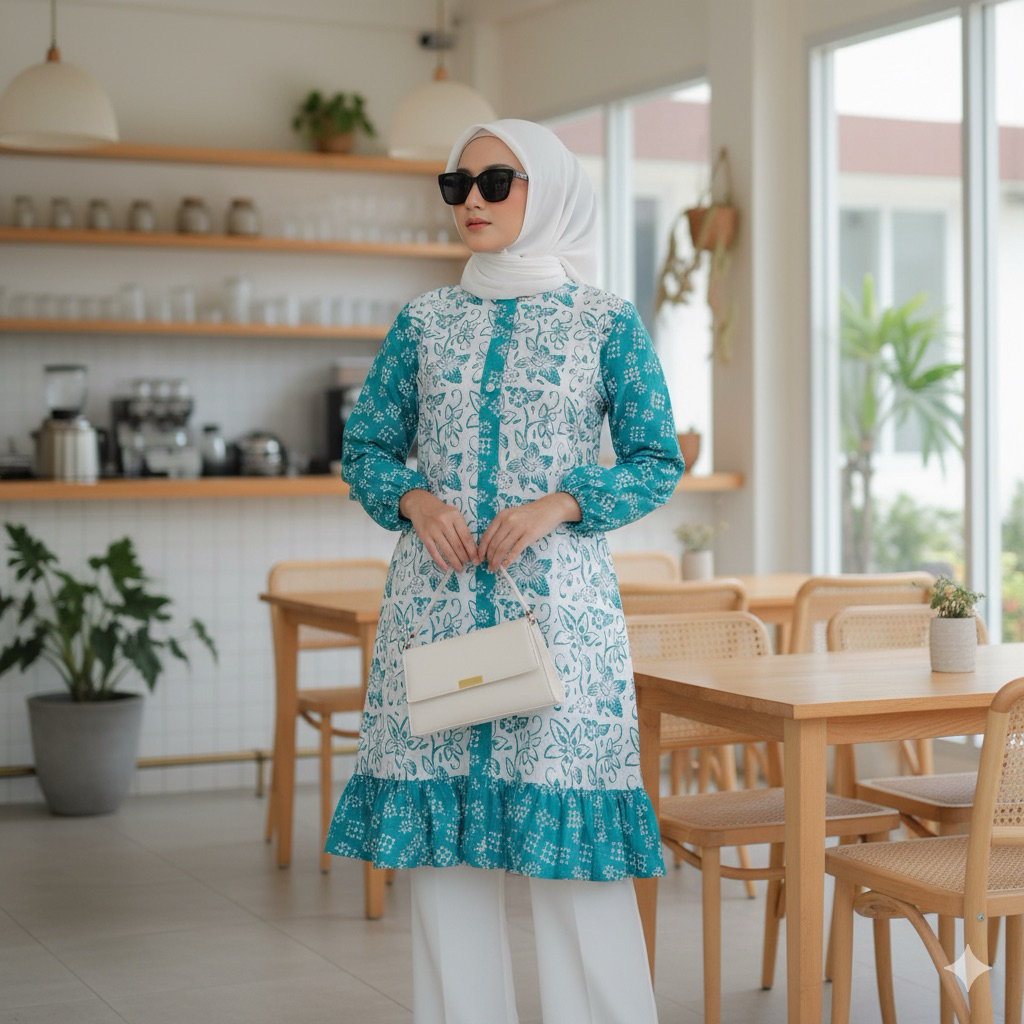 Shanaya Batik Tunik Havana Batik Cap Garutan Batik Modern Kekinian