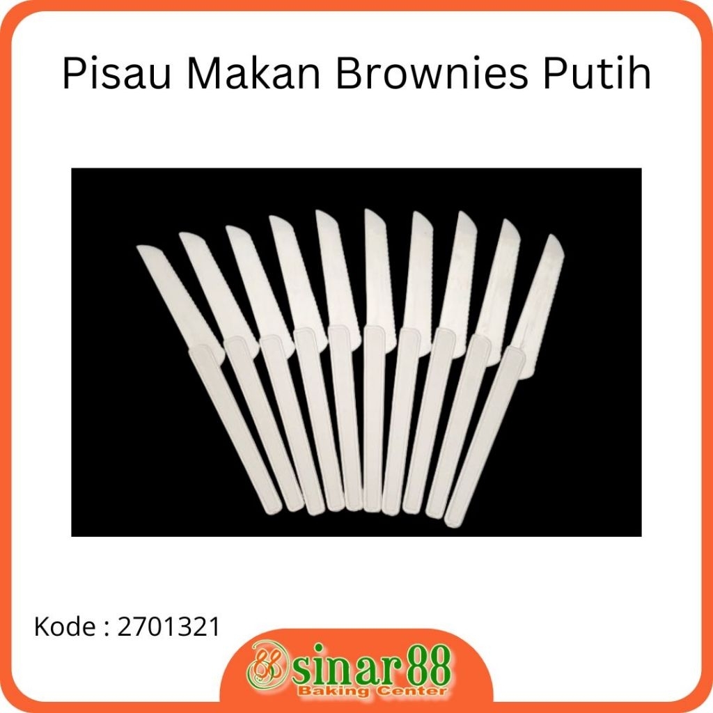 Pisau Makan Brownies Putih MR