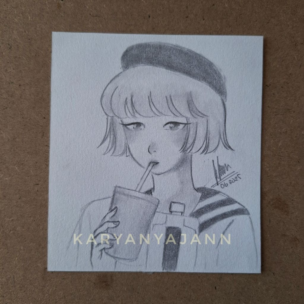 KARYANYAJANN - MINI SKETSA PENSIL - GAMBAR CUSTOM HAND DRAWING SKETSA MANUAL GAMBAR TANGAN LUCU CUTE