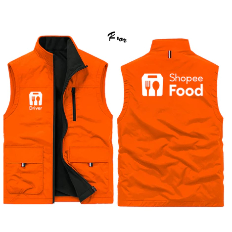 Rompi Driver Shopee Food | Rompi Casual Ojol Shopee Food | Rompi Vest Tactical | Rompi Kurir Shopee