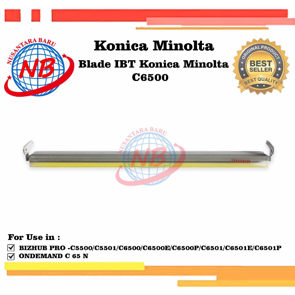 Cleaning Blade IBT Konica Minolta Bizhub C5500/C5501/C6500/C6500E/C6500P/C6501/C6501E/C6501P/C65N