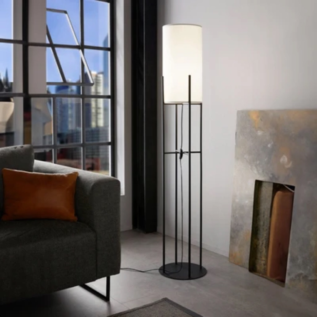 EGLO GLASTONBURY LAMPU LANTAI STANDING E27 HITAM/AZKO EGLO FLOOR LAMP GLASTONBURY WHT/BLK/ACE HARDWA